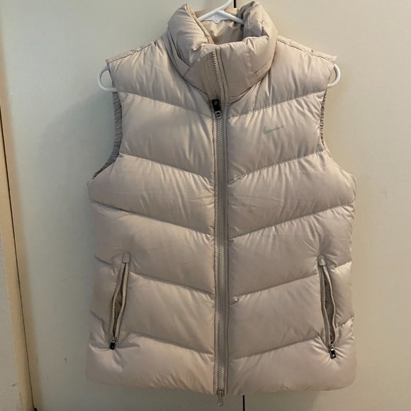 Nike Jackets & Blazers - Women’s Nike Off White/Cream Puffer Vest